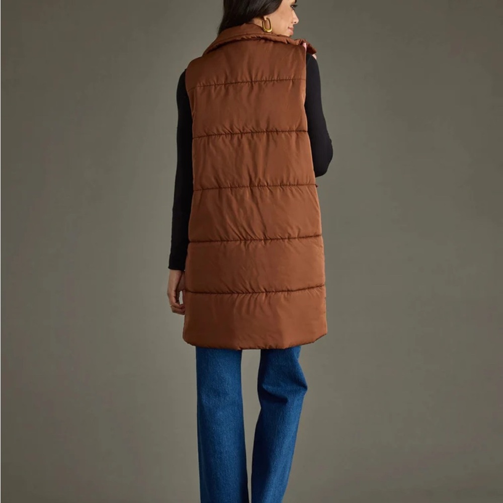 Panache Brown Puffer Vest - Picture 2 of 2
